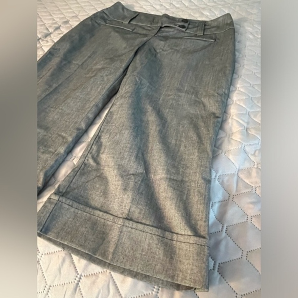 NWOT Gray Cropped Wide Leg Dress Pants
